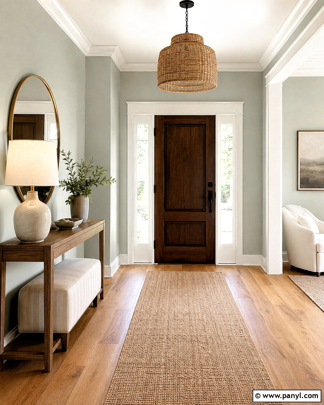 Benjamin Moore Vale Mist Paint Color - 20 neutral green paint colors