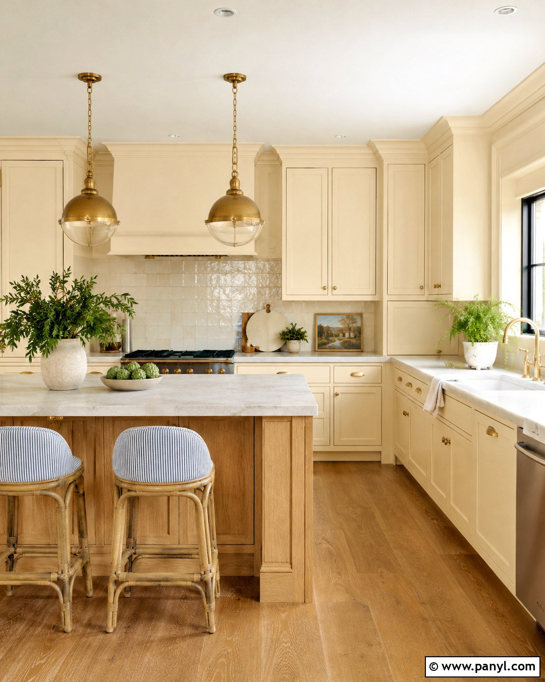 Benjamin Moore Vanilla Ice Cream Kitchen - 20 butter yellow paint colors