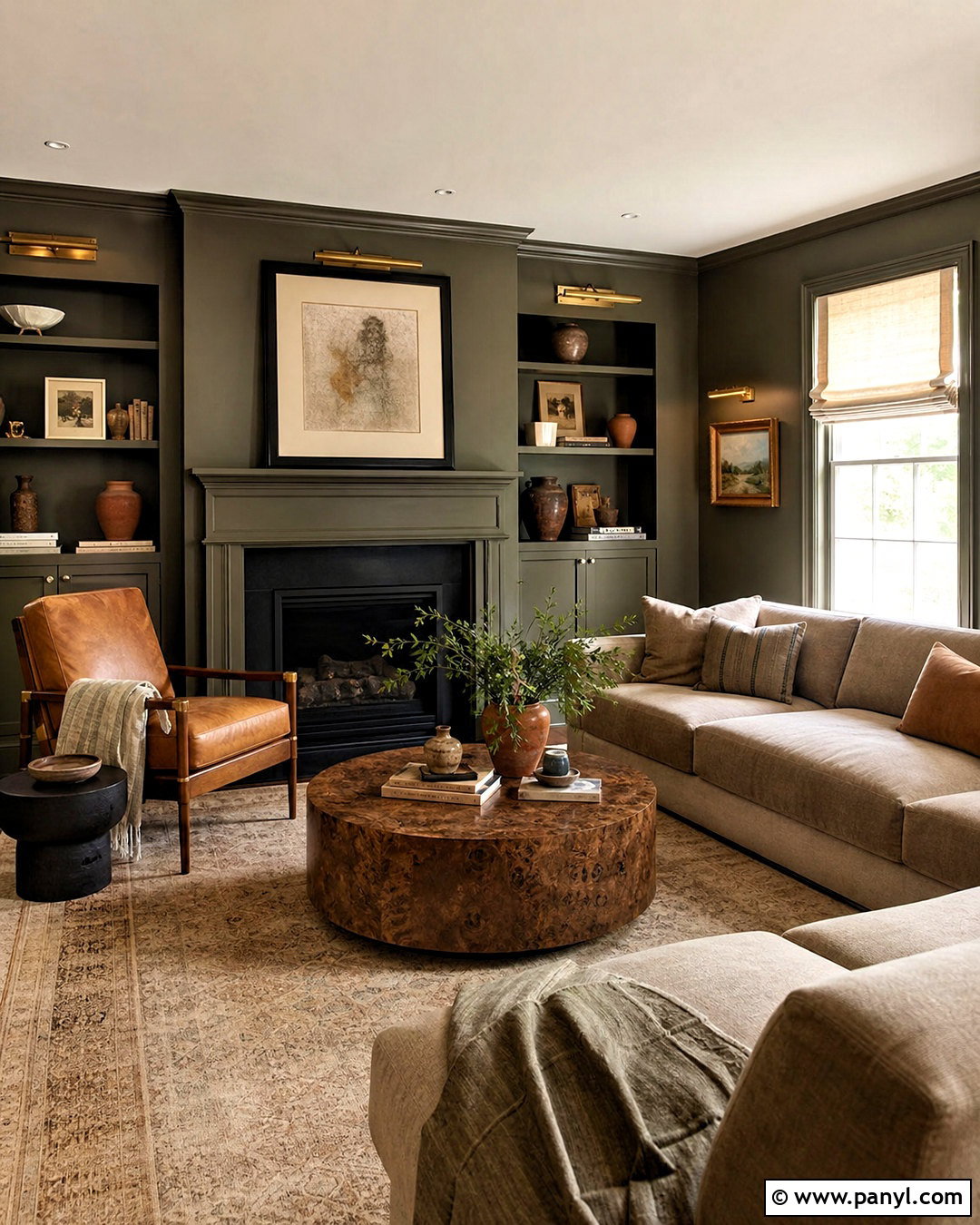 Benjamin Moore Vintage Vogue Living Room - 20 moody green paint colors