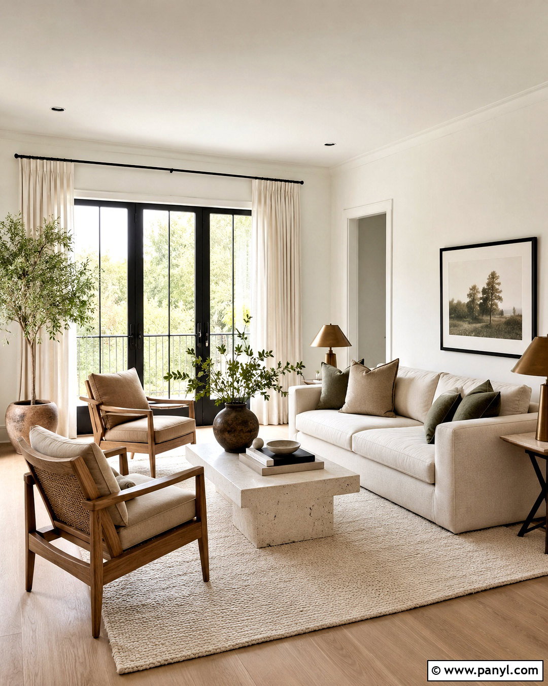 Benjamin Moore White Dove Living Room - 20 neutral white paint colors