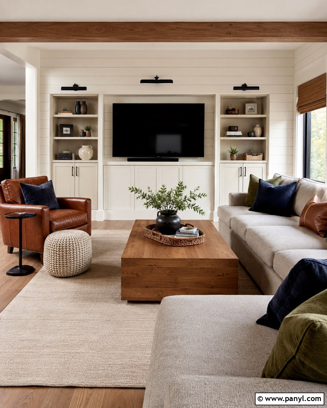 Benjamin Moore White Dove Shiplap Family Room - 20 Best White For Shiplap Walls