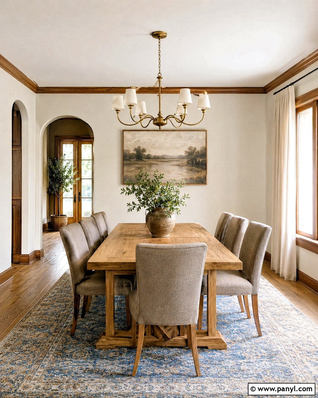 Benjamin Moore White Dove With Honey Oak Trim - 20 paint colors with honey oak trim ideas