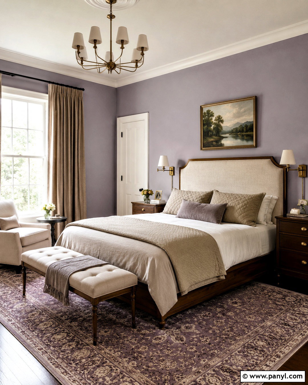 Benjamin Moore Winter Gray 2117-60 - 20 best purple bedroom paint colors