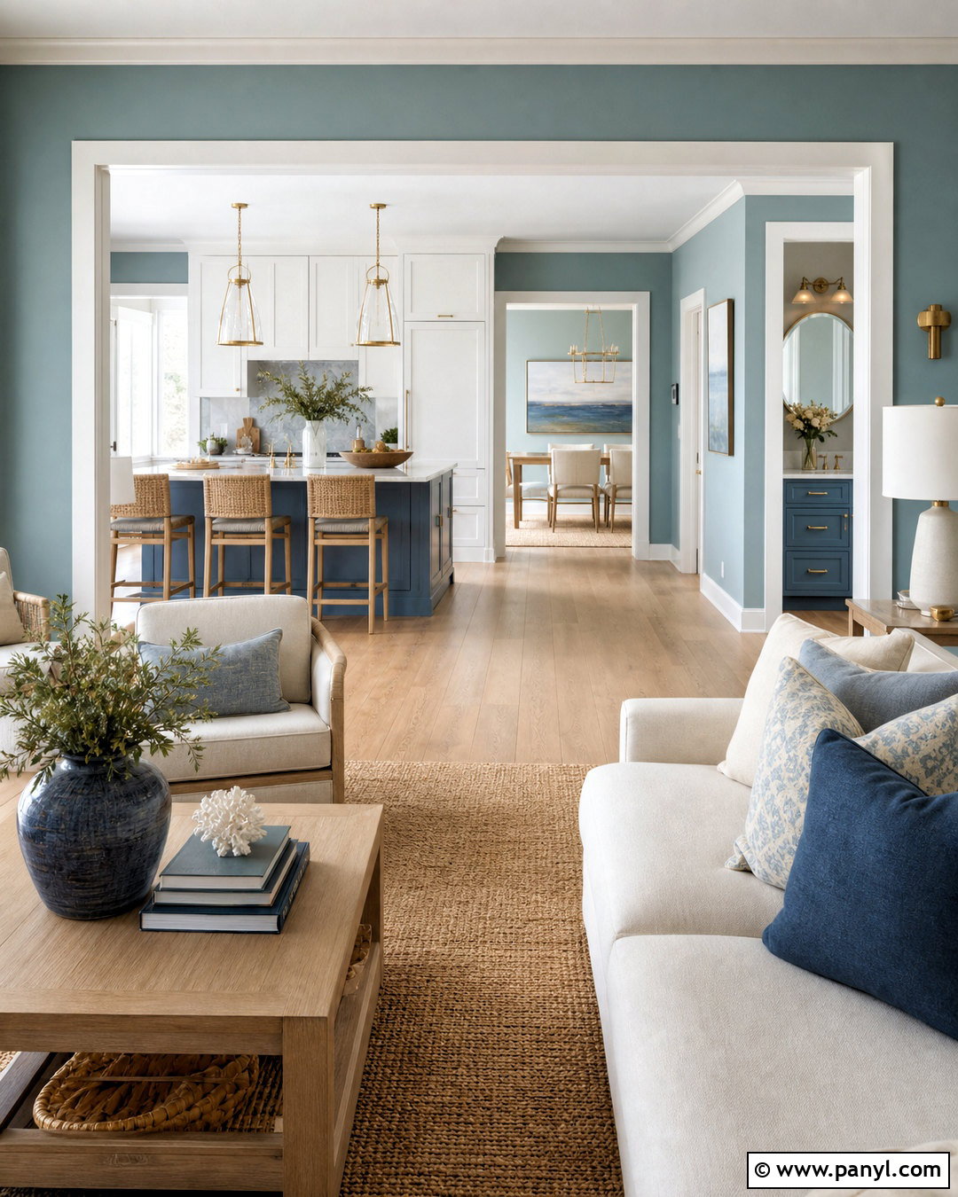 Benjamin Moore Woodlawn Blue And Wythe Blue Color Scheme - 20 benjamin moore whole house color scheme ideas