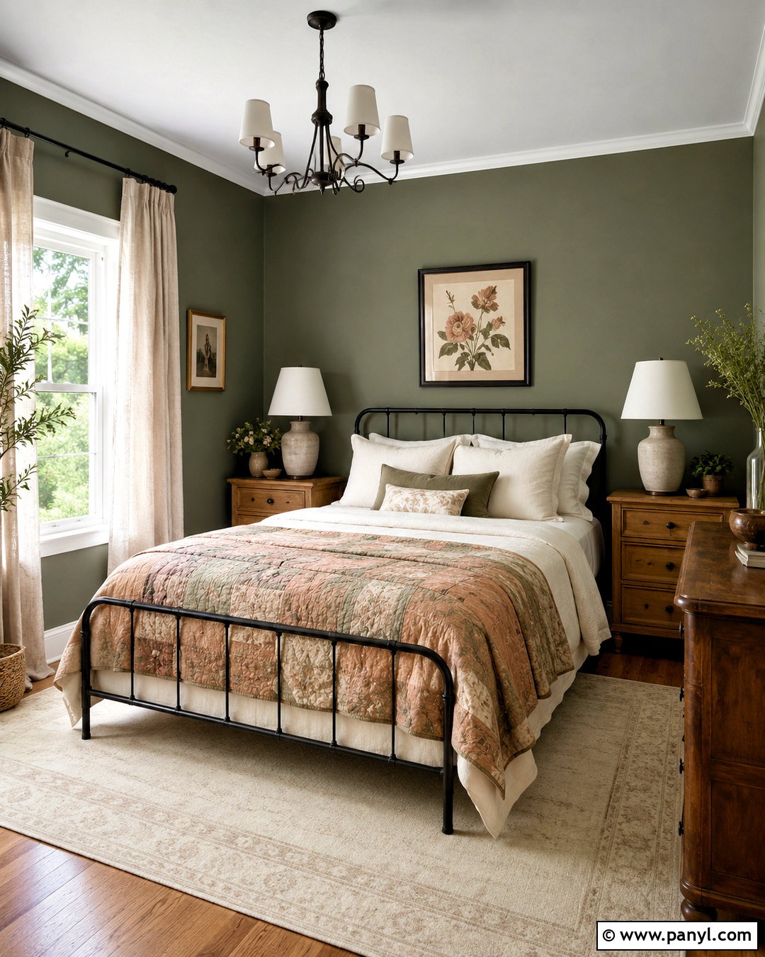 Bespoke Green Guest Bedroom - 20 magnolia green paint colors