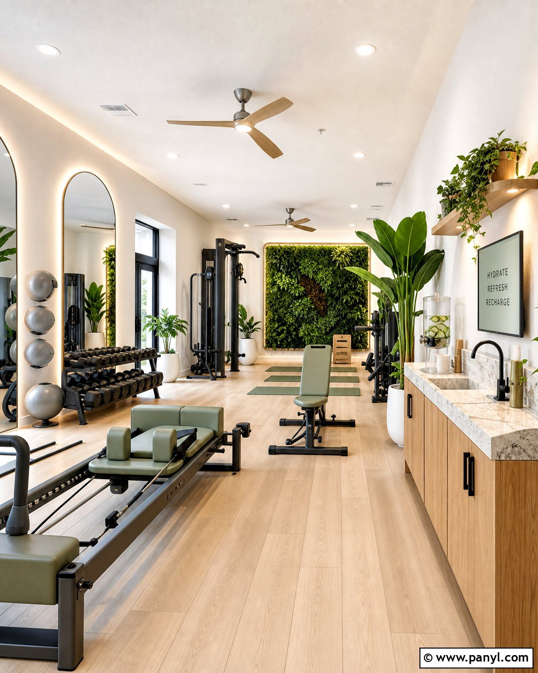 Biophilic Fitness Studio Interior - 20 fitness studio design ideas