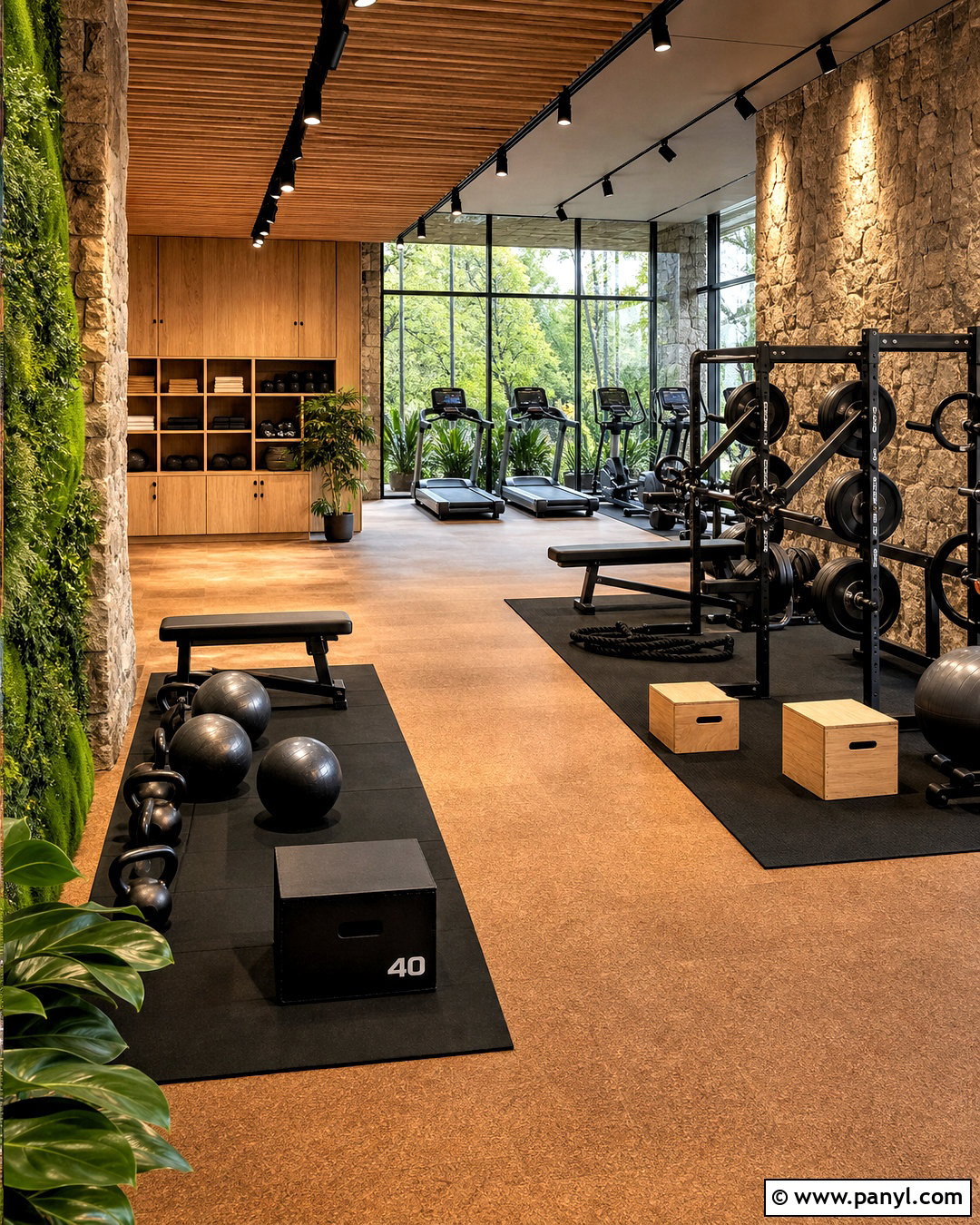 Biophilic Gym Interior - 20 gym interior design ideas
