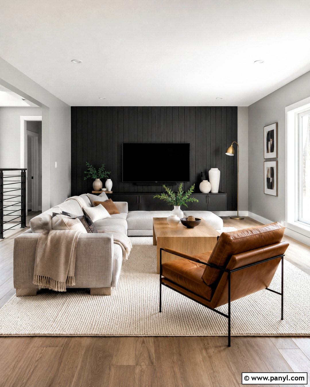 Black Accent Wall - 20 accent wall colors that go with gray ideas