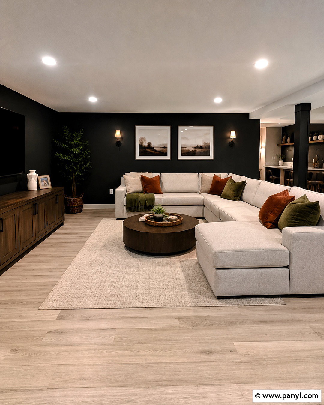 Black Accent Wall Basement - 40 black accent walls