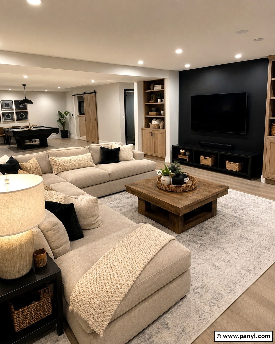 Black Accent Wall Basement - 20 Black Accent Wall With Beige Walls