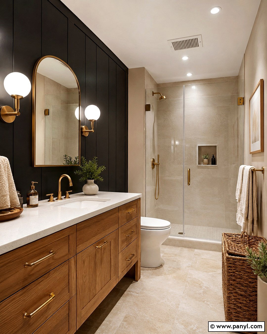 20 Black Accent Wall With Beige Walls: Warm, Stylish Pairings