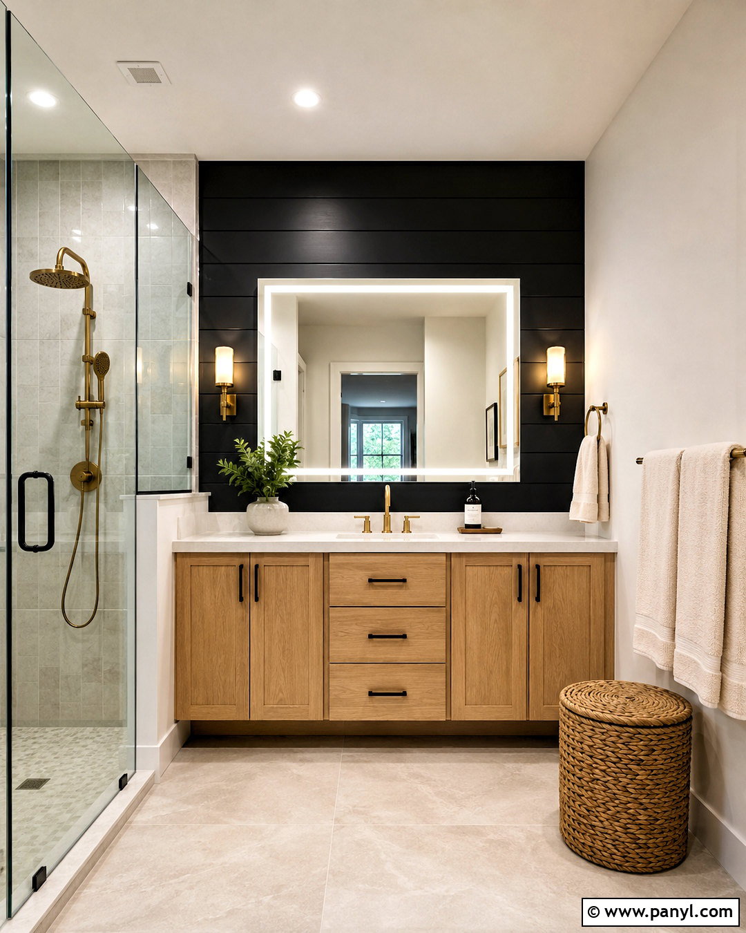 Black Accent Wall Bathroom - 40 black accent walls