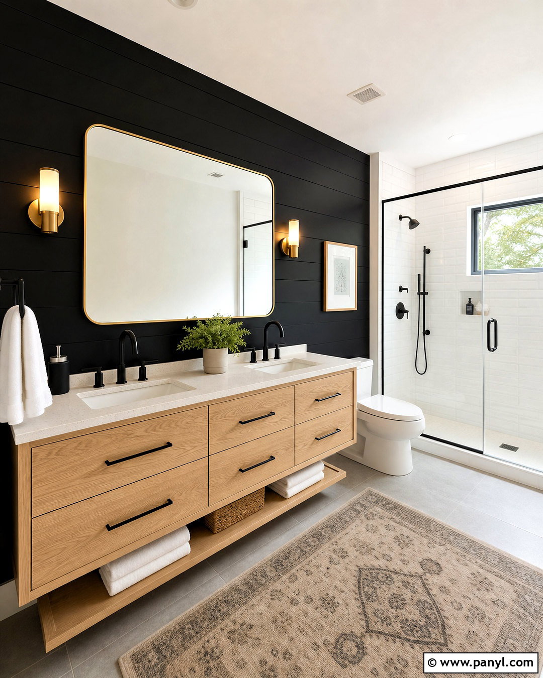 Black Accent Wall Bathroom - 20 black accent wall ideas