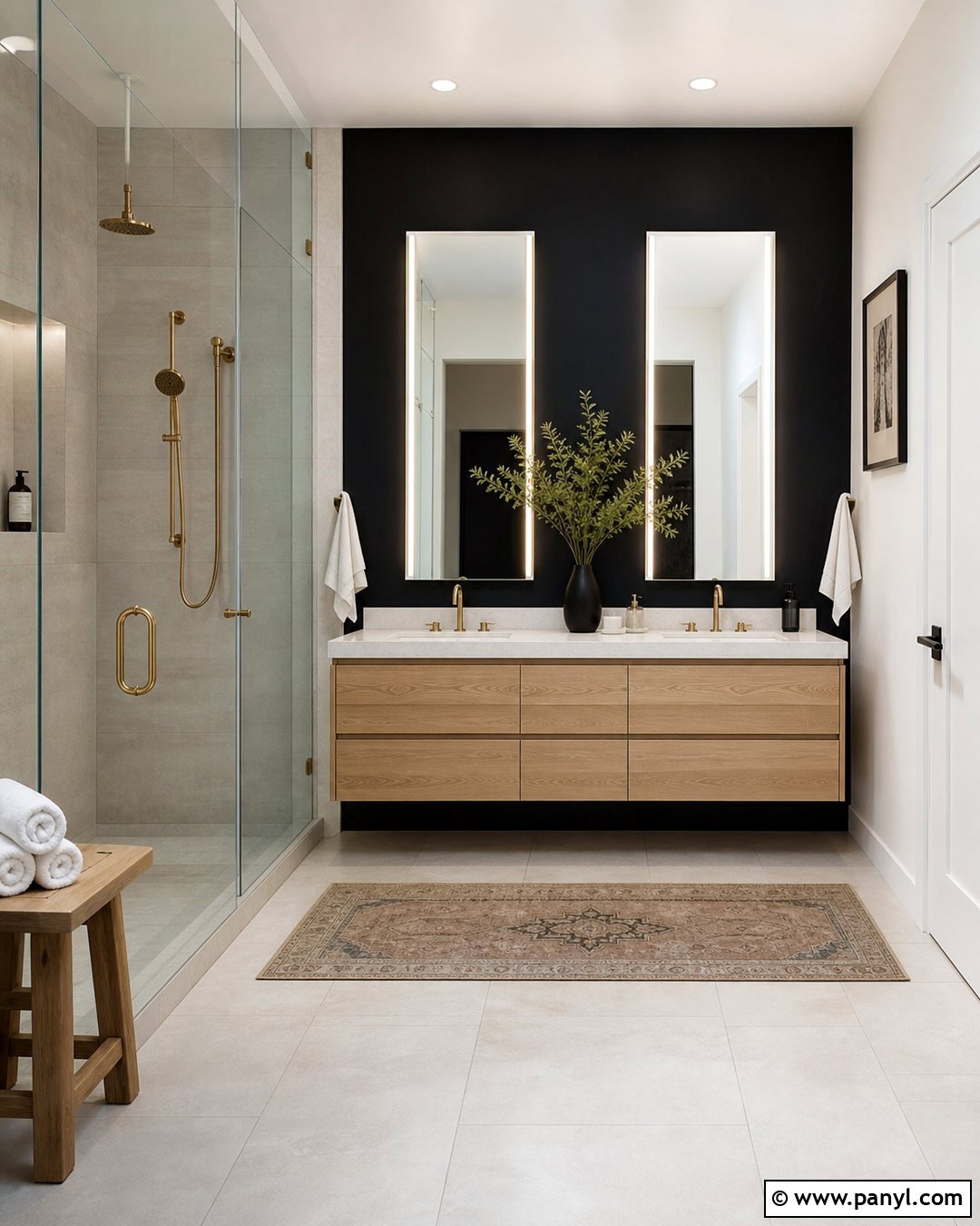 Black Accent Wall Bathroom Vanity - 30 Accent Wall Black Ideas