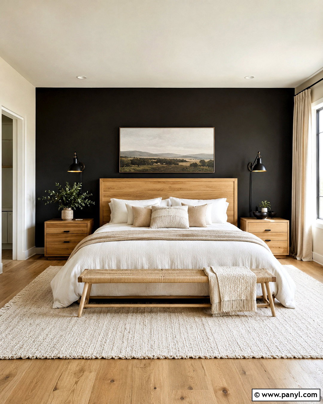Black Accent Wall Bedroom - 20 dark painted bedrooms