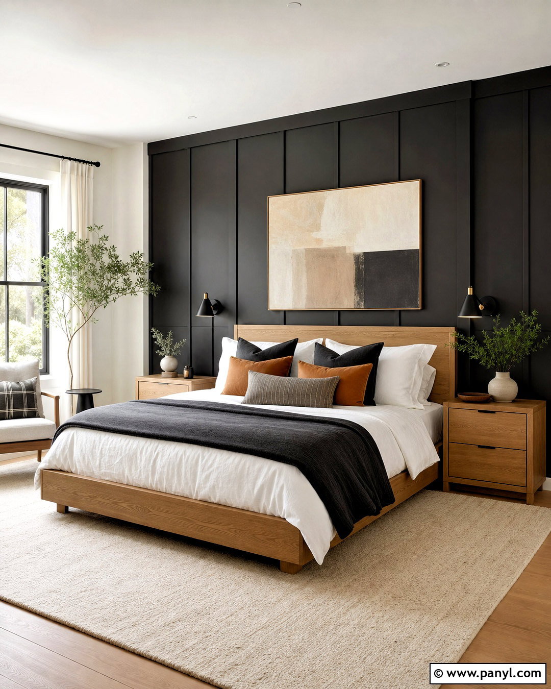 Black Accent Wall Bedroom - 20 black painted bedroom ideas