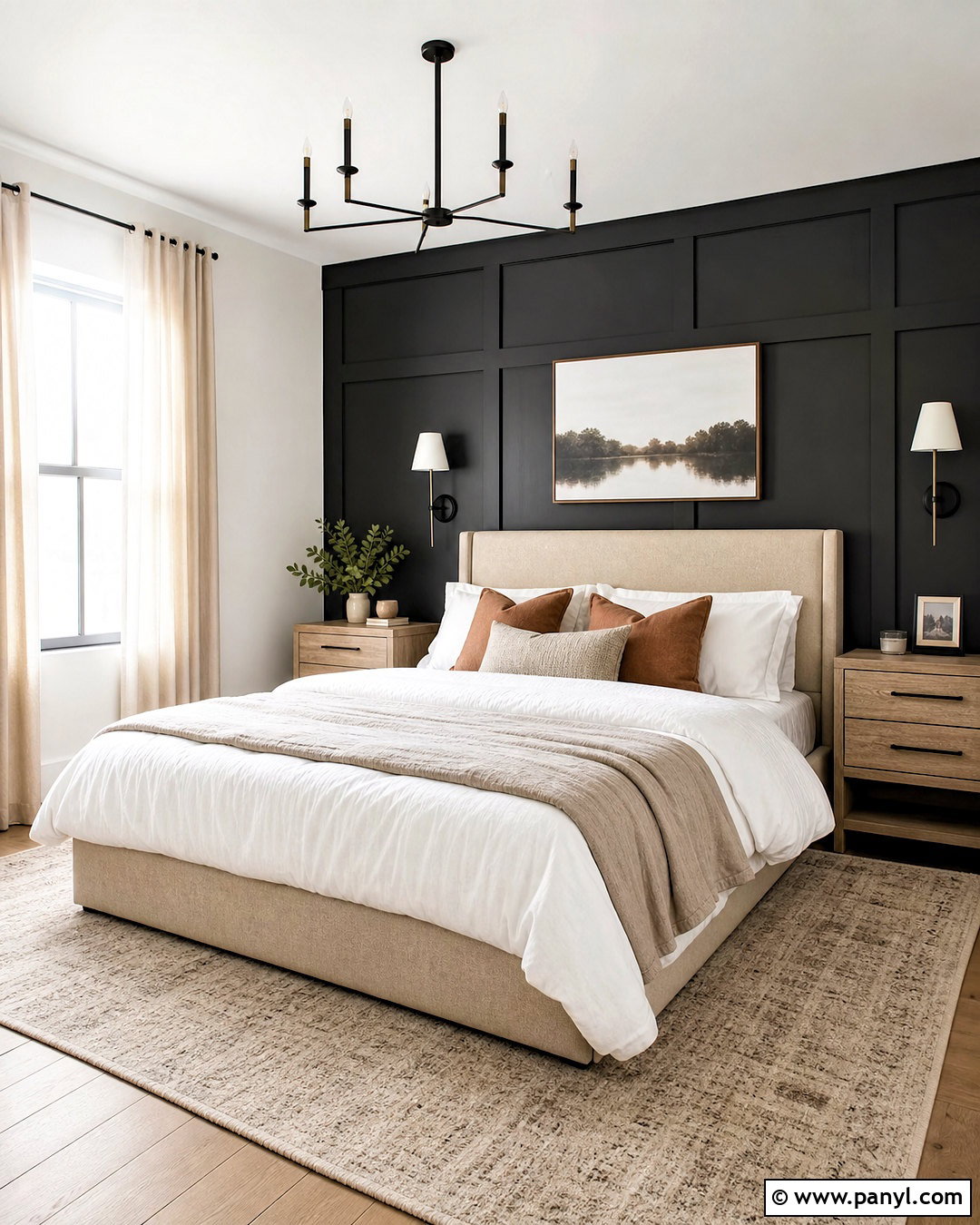 Black Accent Wall Bedroom - 20 black room design ideas