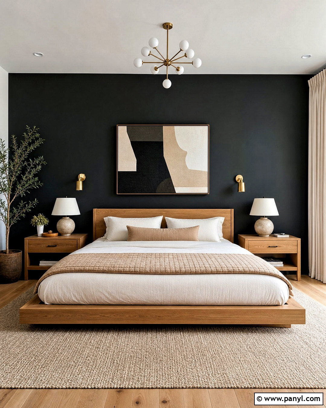 Black Accent Wall Bedroom - 20 dark accent wall bedroom ideas