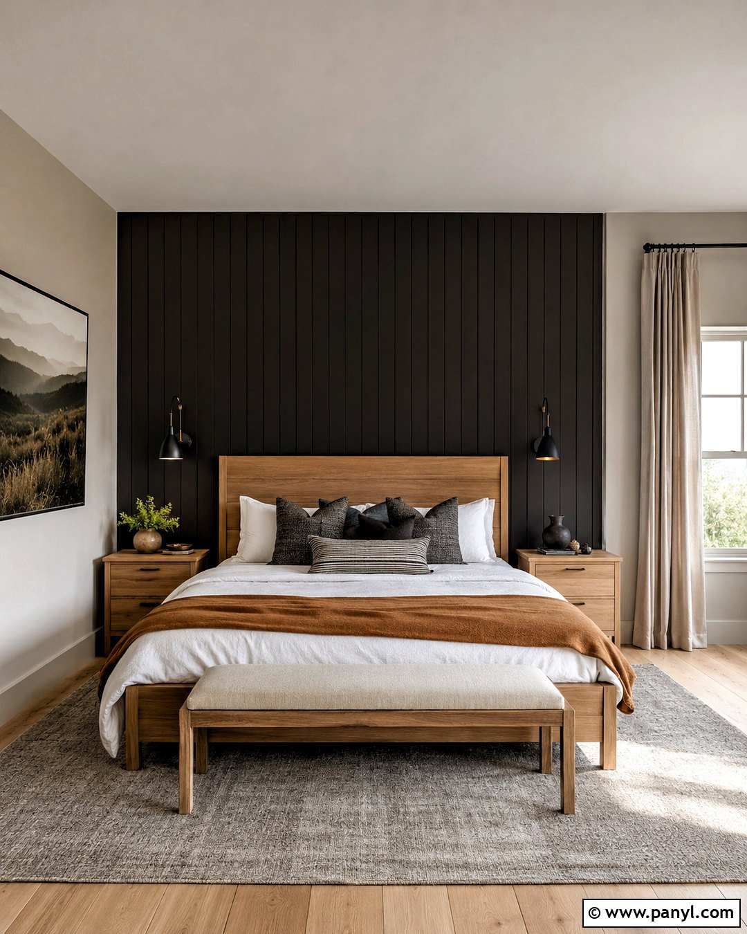 Black Accent Wall Bedroom - 20 dark and moody bedroom ideas