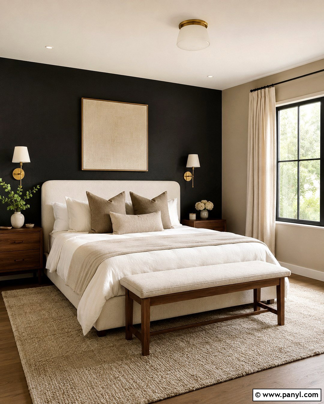 Black Accent Wall Bedroom - 20 Black Accent Wall With Beige Walls