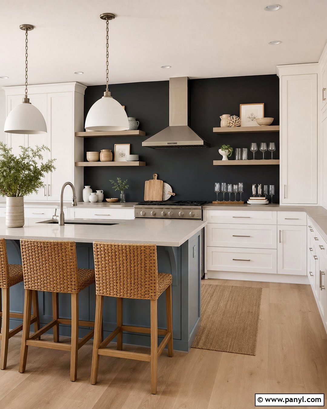 Black Accent Wall Coastal Kitchen - 30 black accent wall kitchen ideas