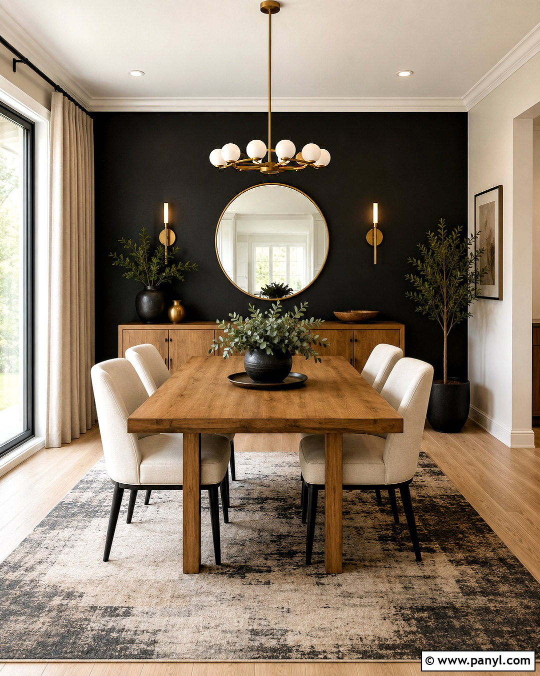 Black Accent Wall Dining Room - 40 black accent walls