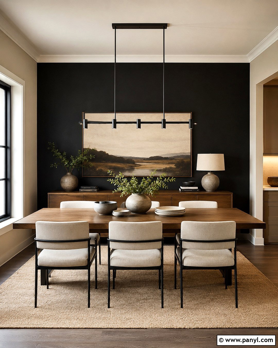 Black Accent Wall Dining Room - 20 Black Accent Wall With Beige Walls