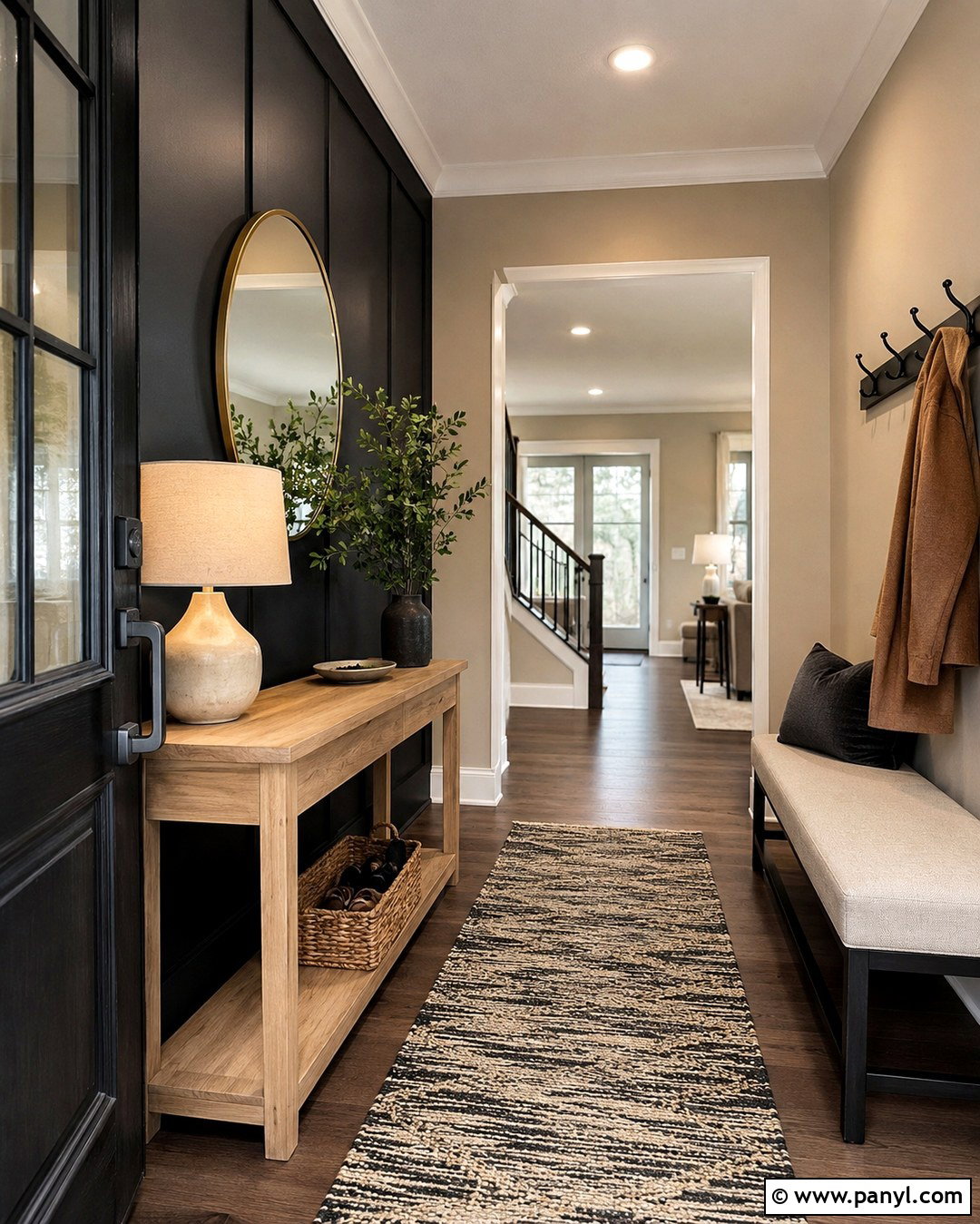 Black Accent Wall Entryway - 20 Black Accent Wall With Beige Walls