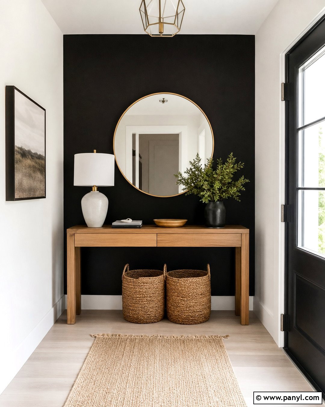 Black Accent Wall Entryway - 30 Accent Wall Black Ideas