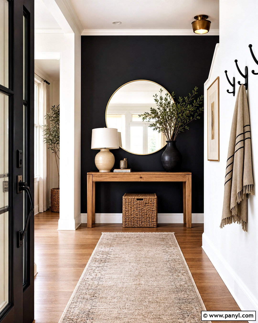 Black Accent Wall Entryway - 20 black accent wall ideas