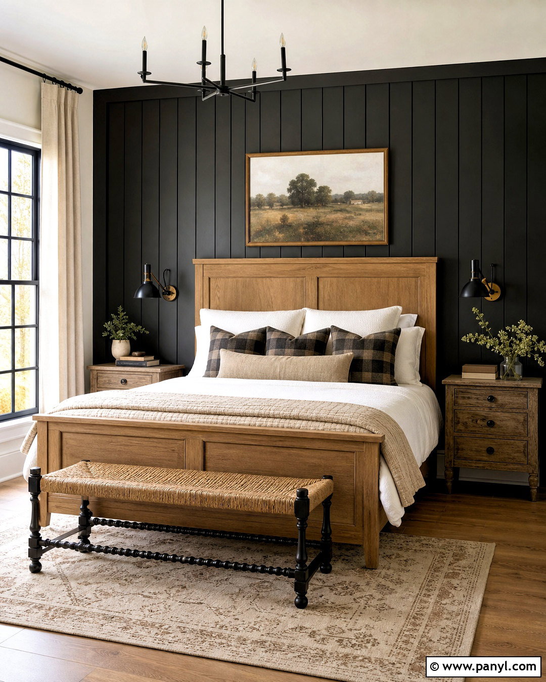 Black Accent Wall Farmhouse Bedroom - 20 black accent wall bedroom ideas