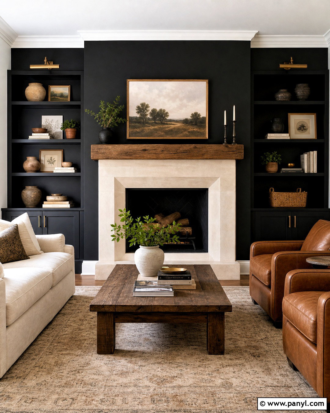 Black Accent Wall Fireplace - 20 black accent wall ideas