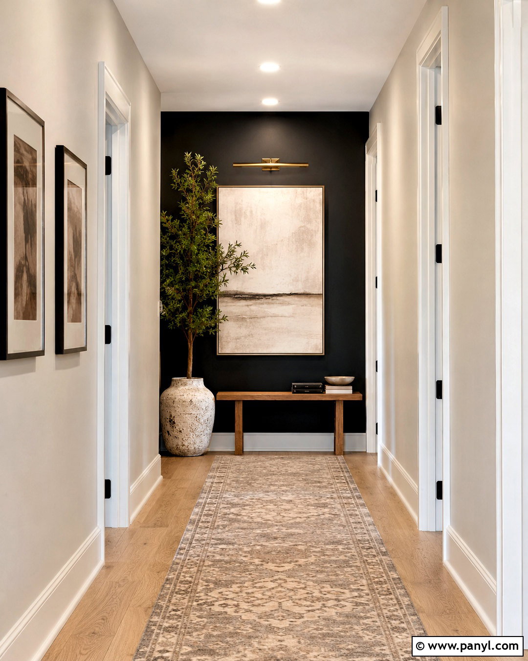 Black Accent Wall Hallway - 40 black accent walls