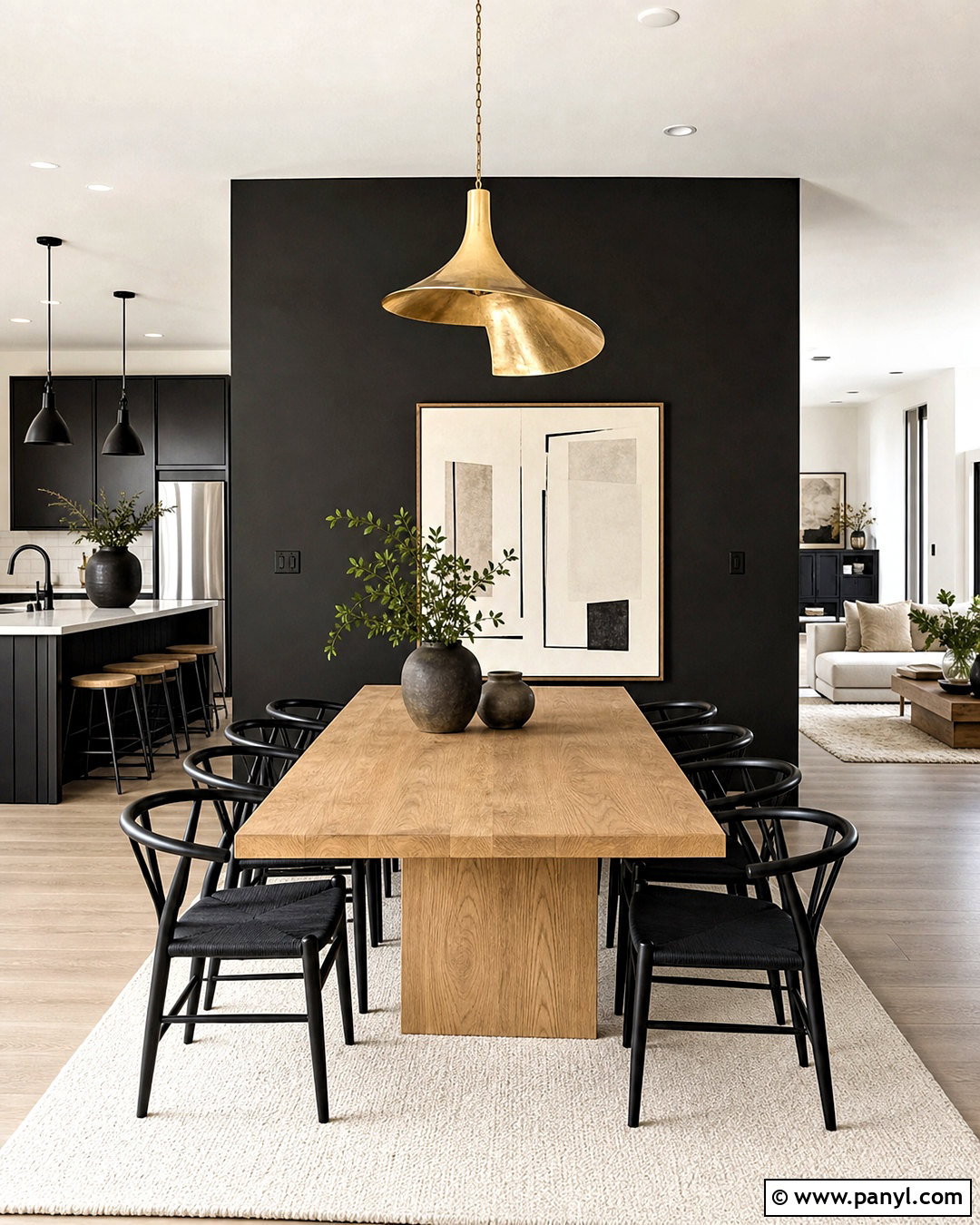 20 Black Accent Wall Dining Room Ideas for Chic, Modern Drama