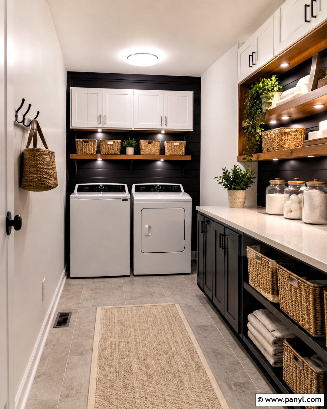 Black Accent Wall Laundry Room - 40 black accent walls