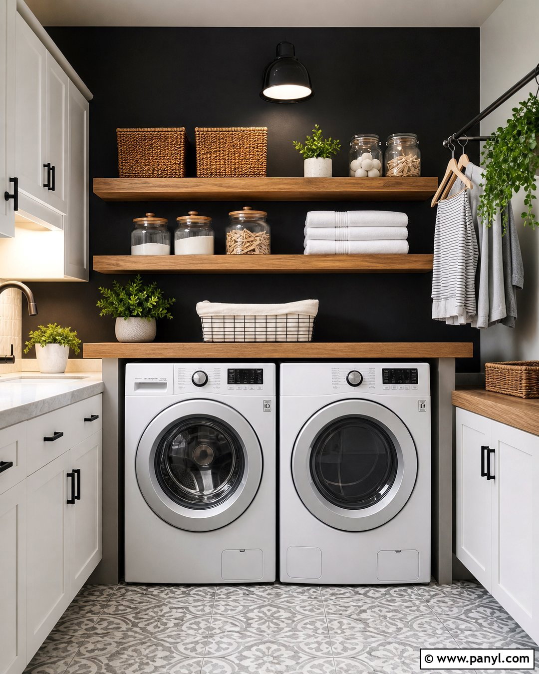 Black Accent Wall Laundry Room - 30 Accent Wall Black Ideas