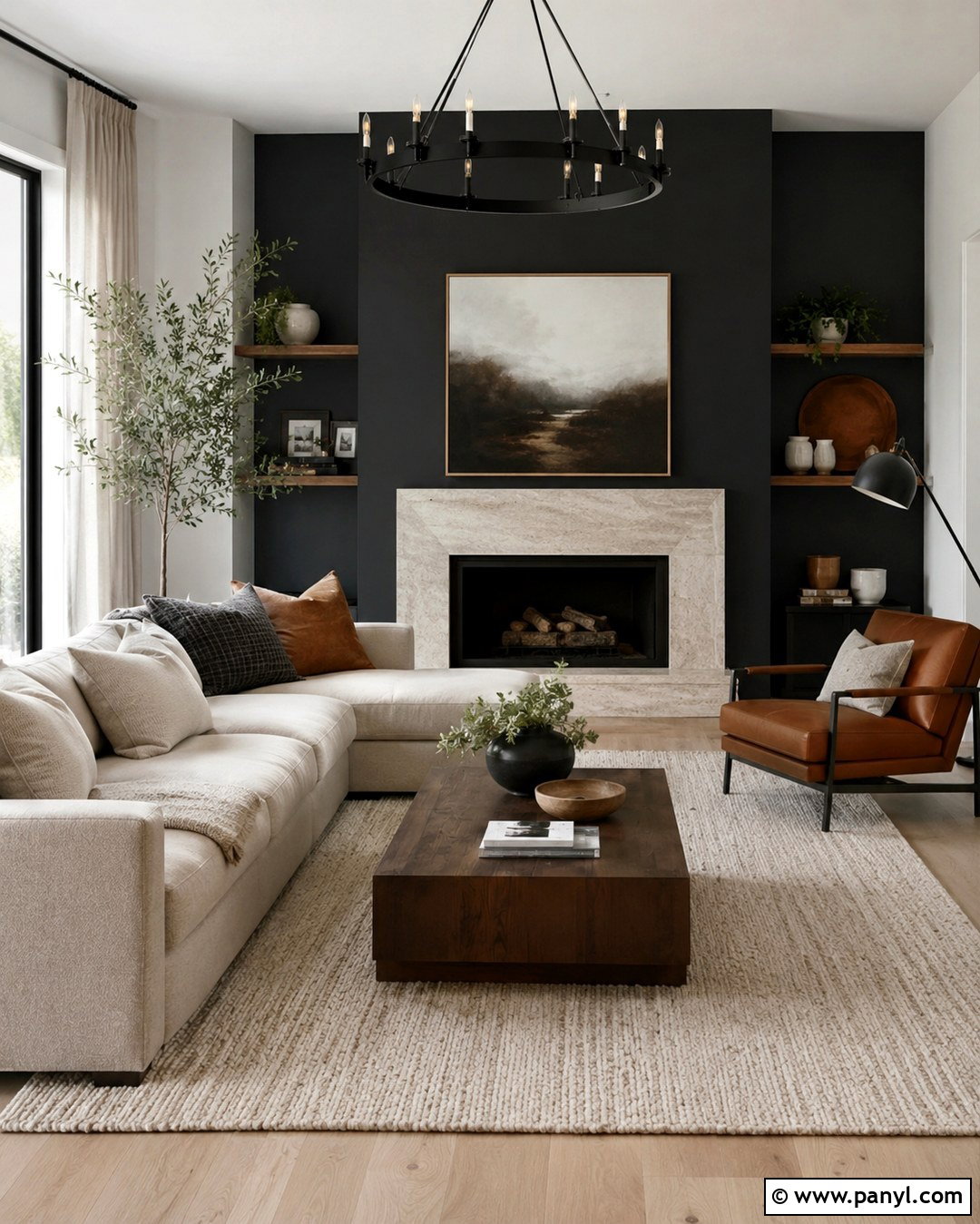 Black Accent Wall Living Room - 20 Living Room Wall Color Ideas Modern Ideas