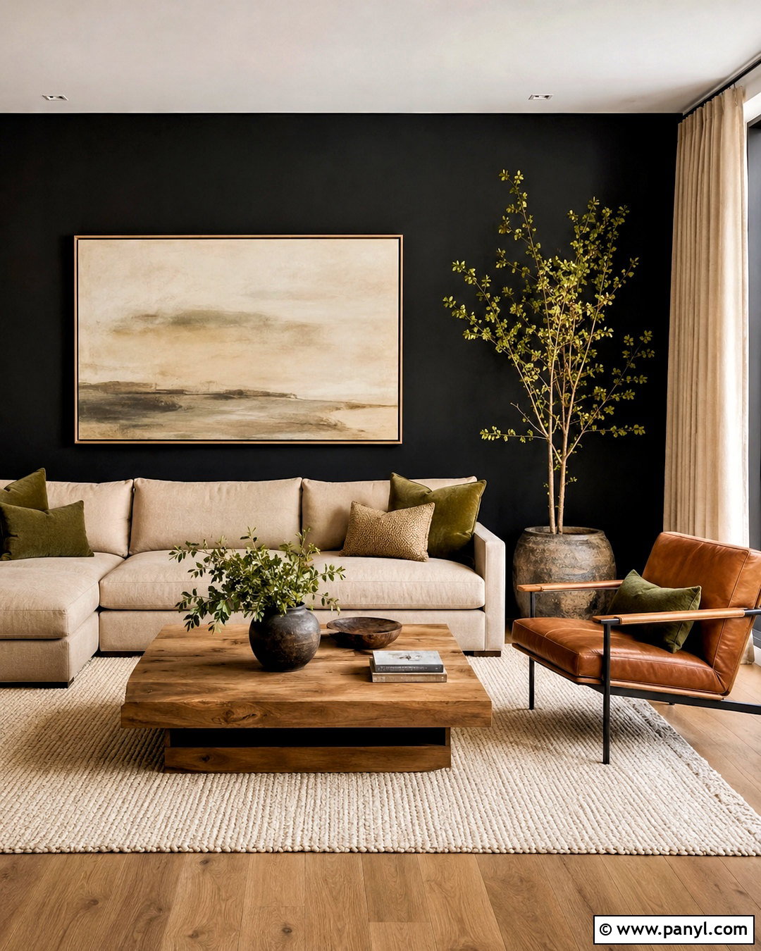 Black Accent Wall Living Room - 40 black accent walls