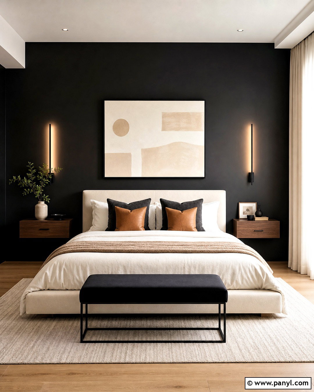 Black Accent Wall Modern Bedroom - 20 black accent wall bedroom ideas