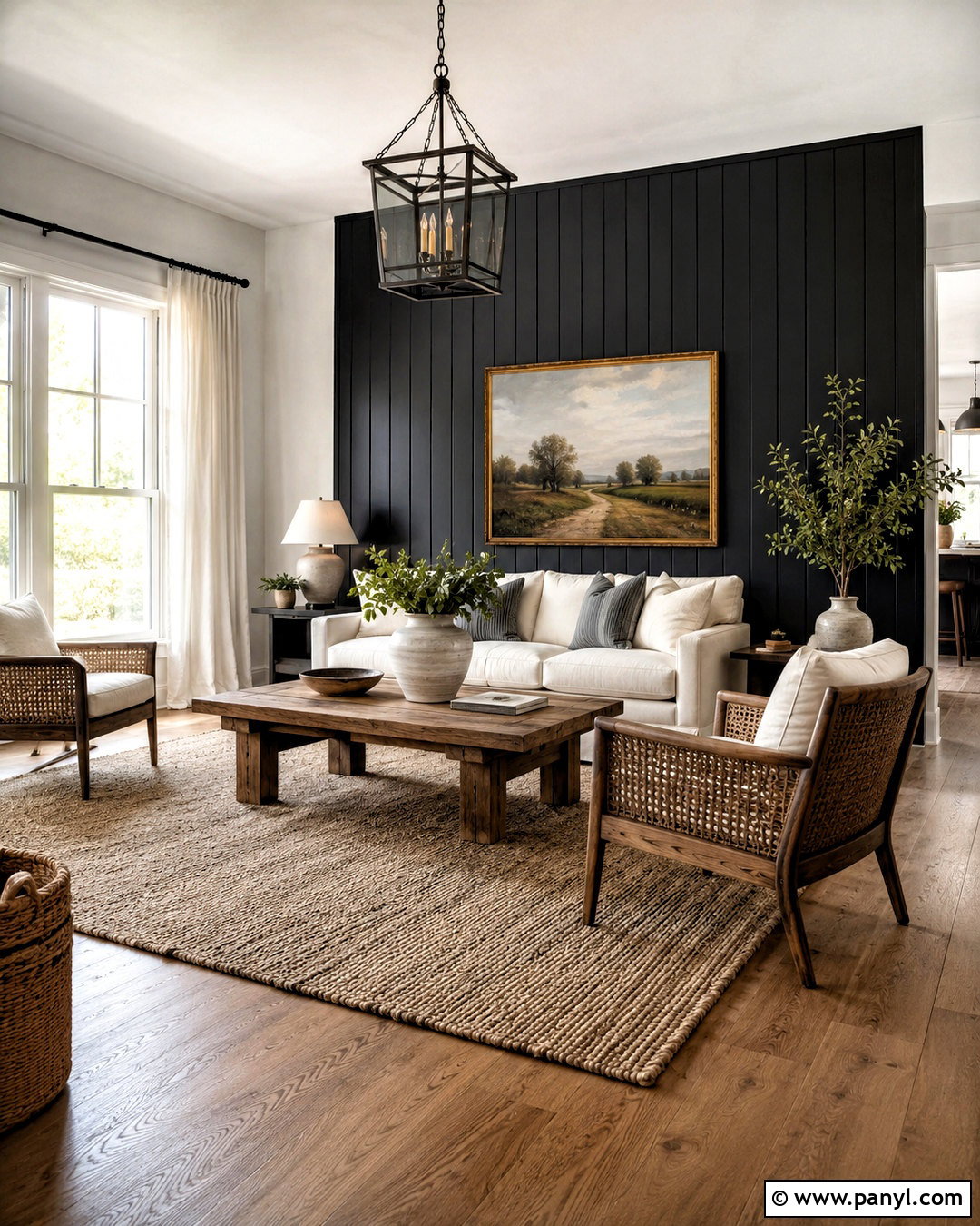 Black Accent Wall Modern Farmhouse - 40 black accent walls