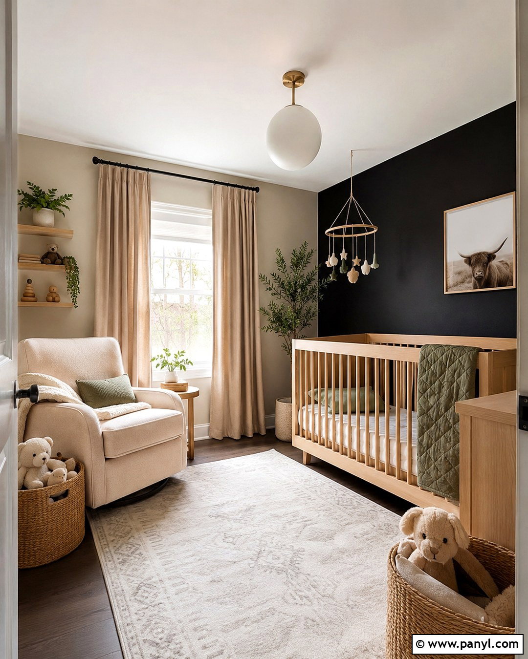 Black Accent Wall Nursery - 20 Black Accent Wall With Beige Walls