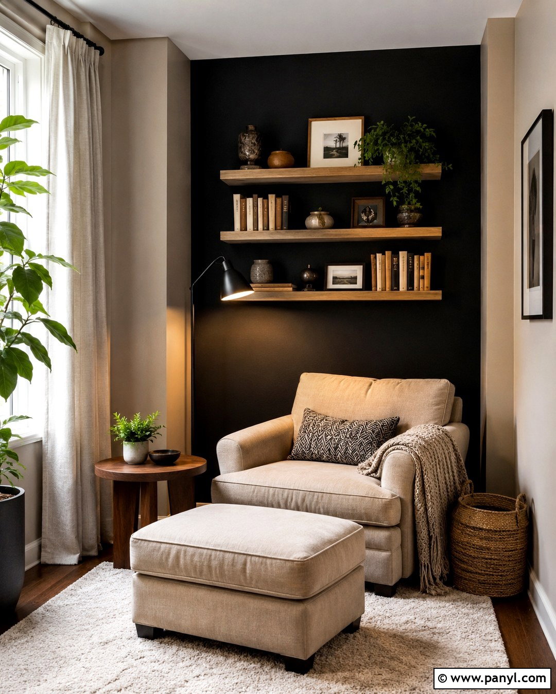 Black Accent Wall Reading Nook - 20 Black Accent Wall With Beige Walls