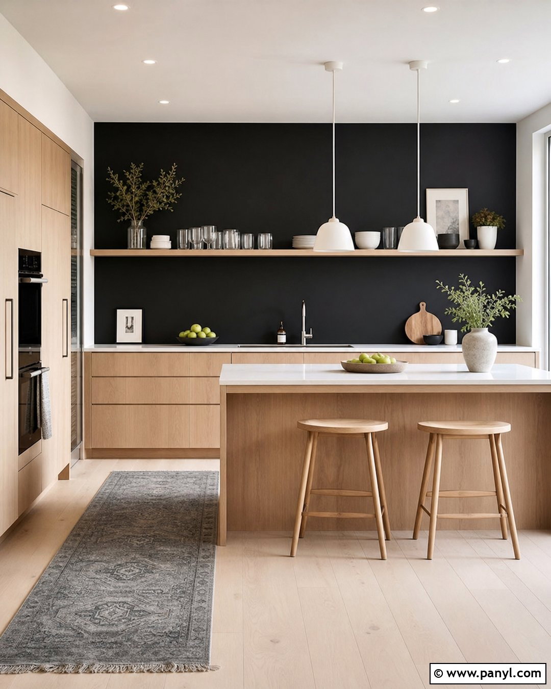 Black Accent Wall Scandinavian Kitchen - 30 black accent wall kitchen ideas