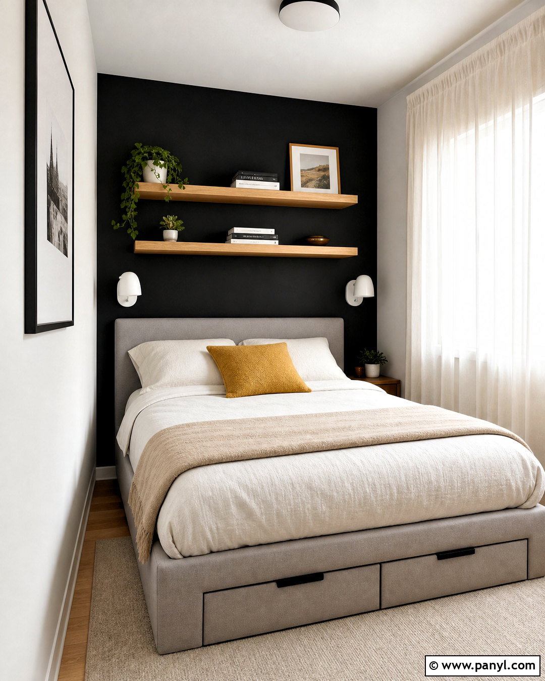 20 Black Accent Wall Bedroom Ideas for a Cozy Retreat