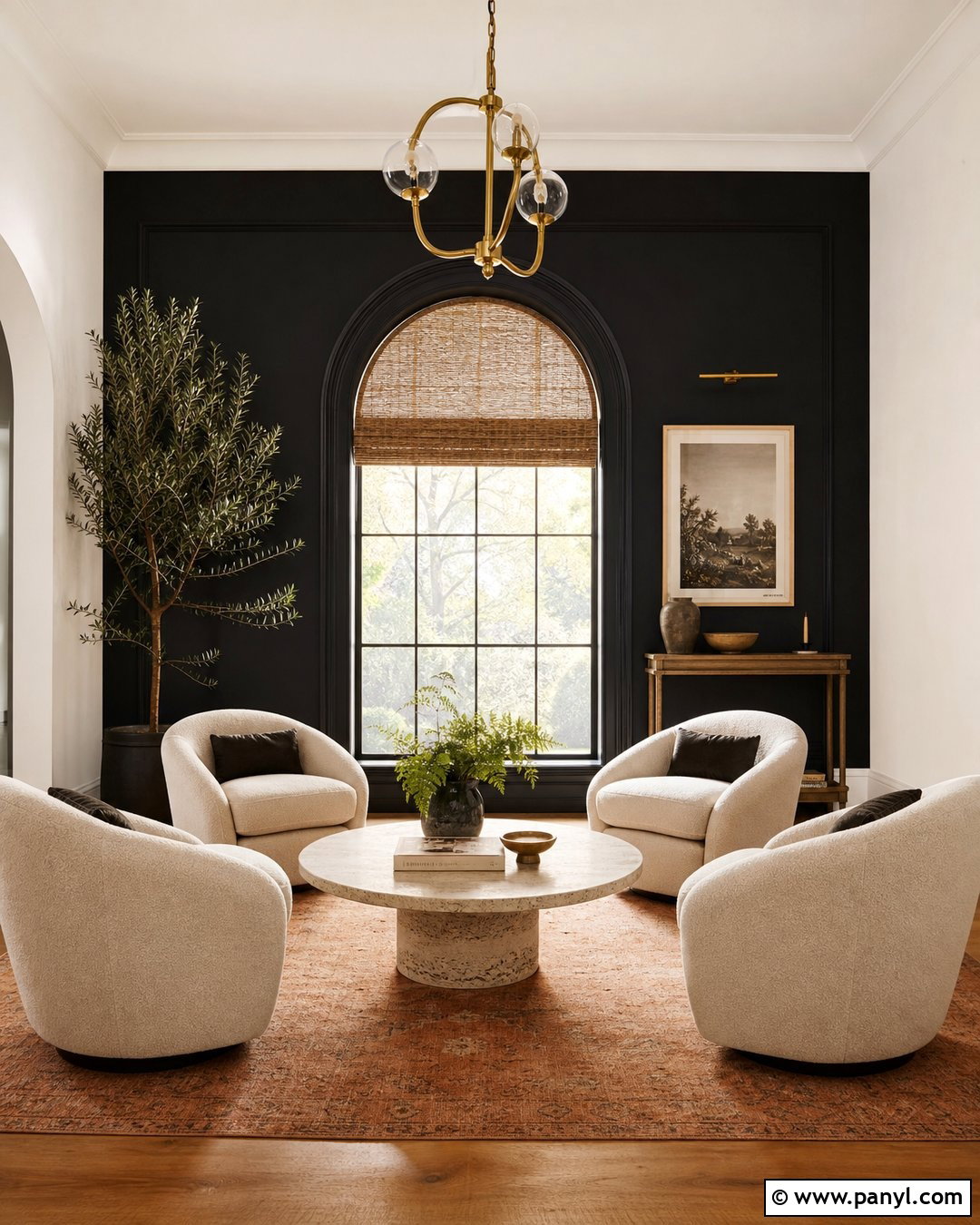 Black Accent Wall With Arched Window - 25 Black Accent Wall With Windows