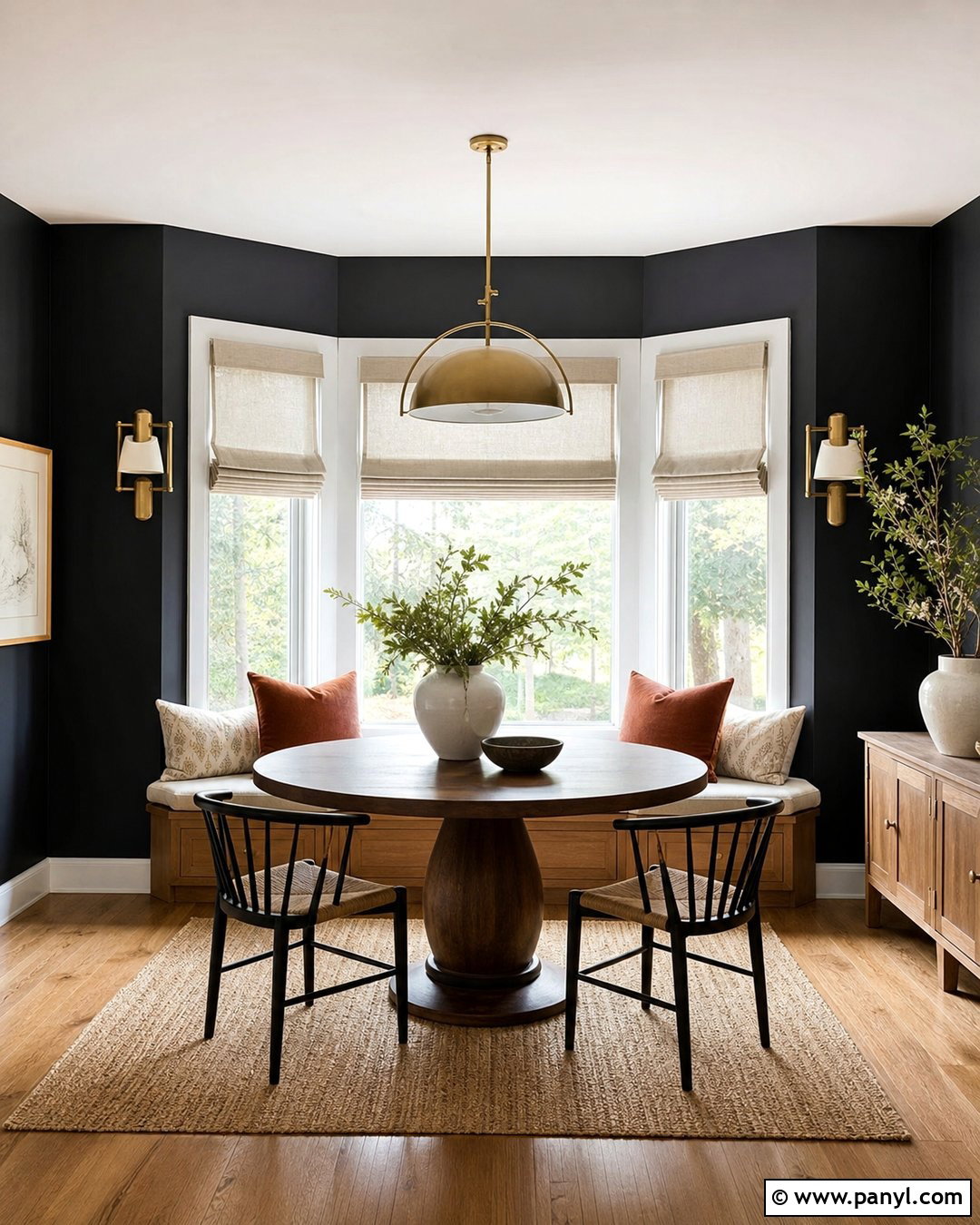 Black Accent Wall With Bay Window - 25 Black Accent Wall With Windows