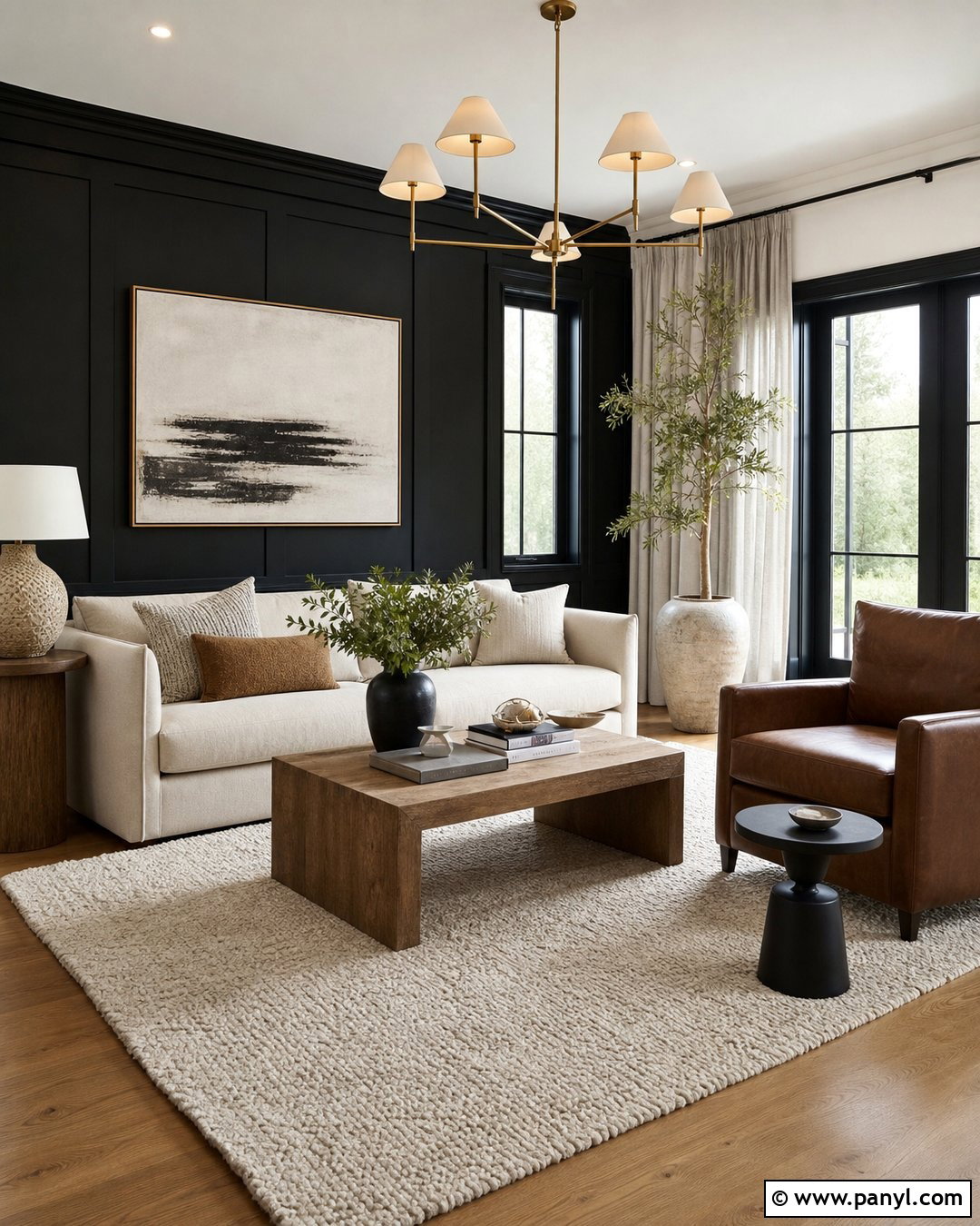 Black Accent Wall With Black Window Trim - 25 Black Accent Wall With Windows