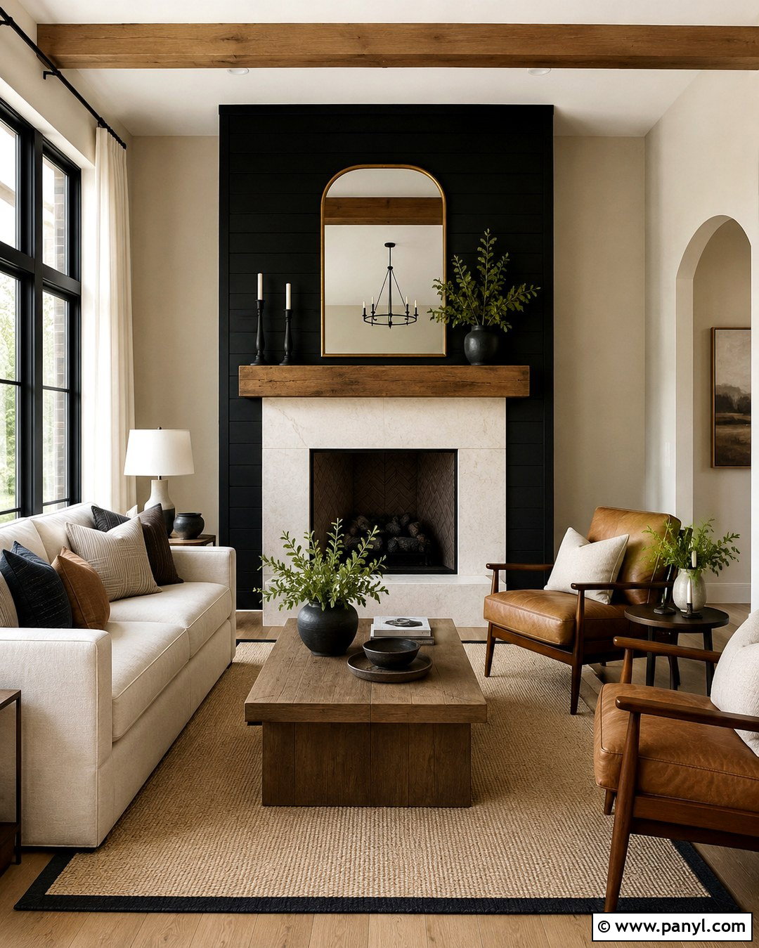 Black Accent Wall With Fireplace - 20 Black Accent Wall With Beige Walls