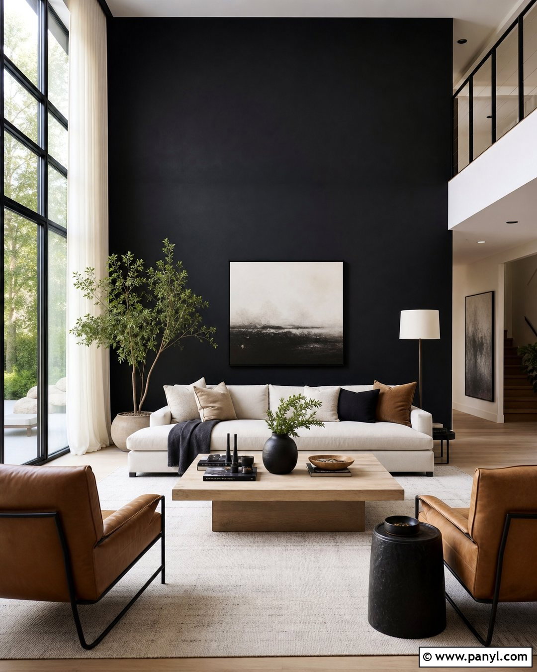 Black Accent Wall With Floor-To-Ceiling Windows - 25 Black Accent Wall With Windows