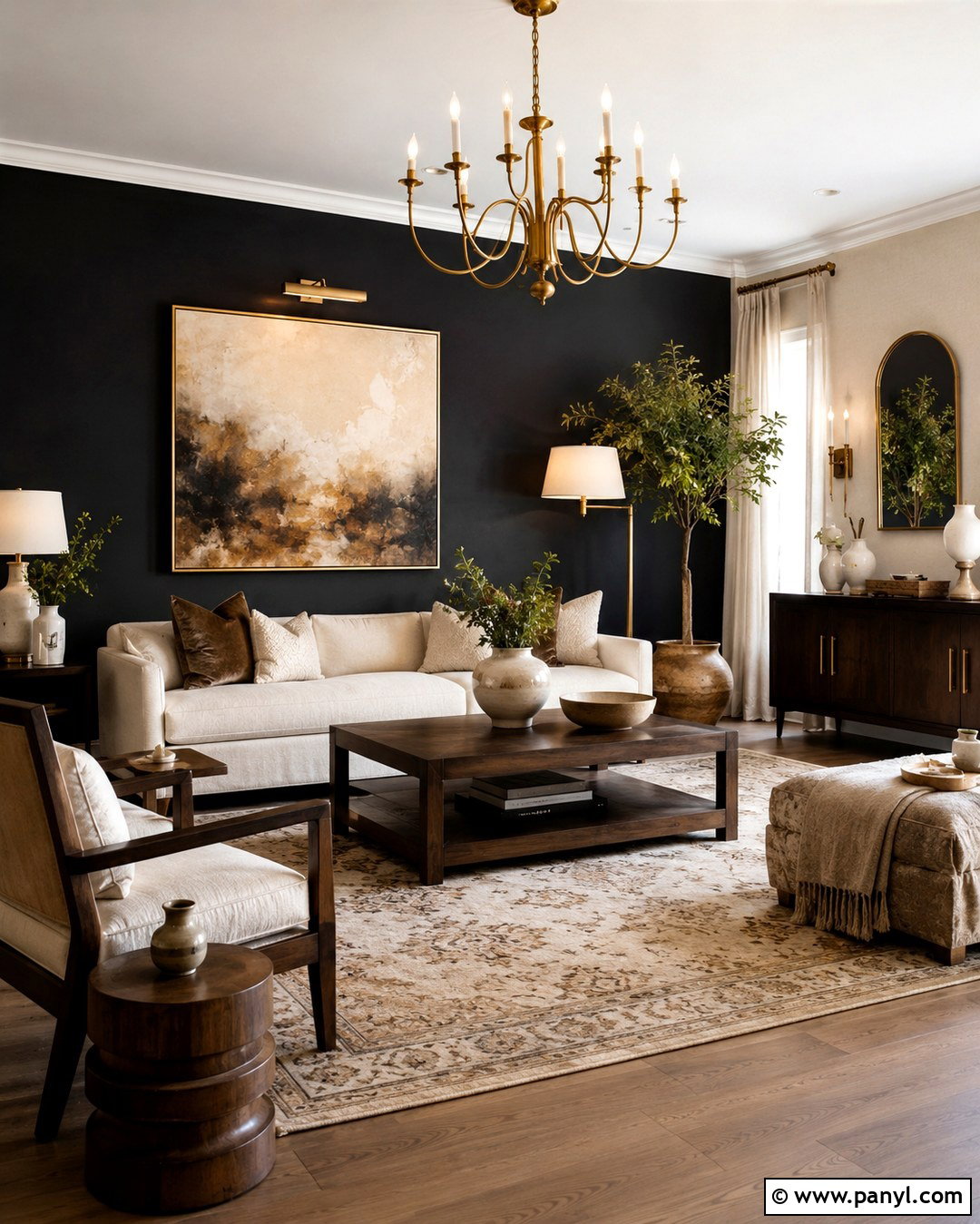 Black Accent Wall With Gold Accents - 20 Black Accent Wall With Beige Walls